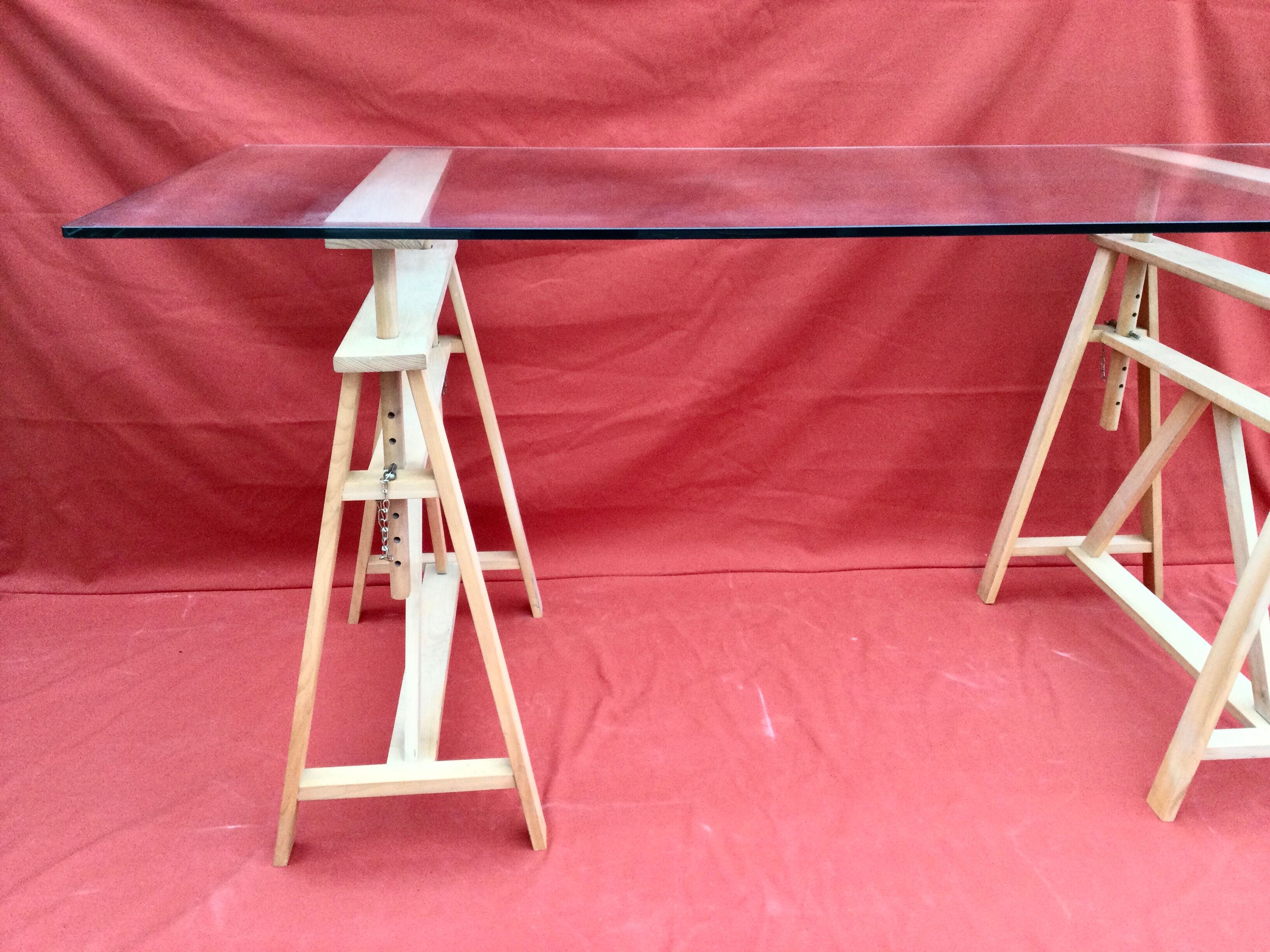 Bureau hêtre et verre