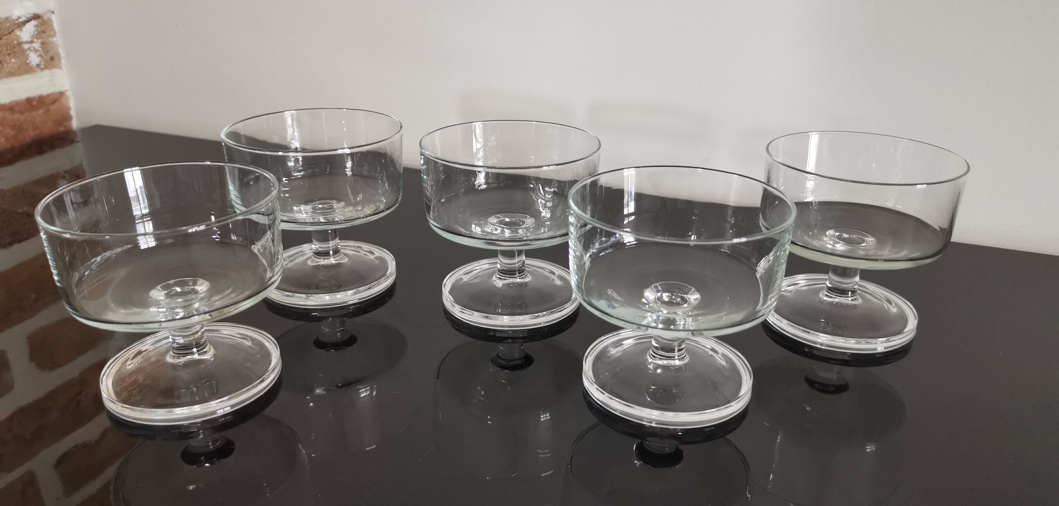 Set of 5 glasses of cavalier Luminarc transparent vintage 70'S champagne