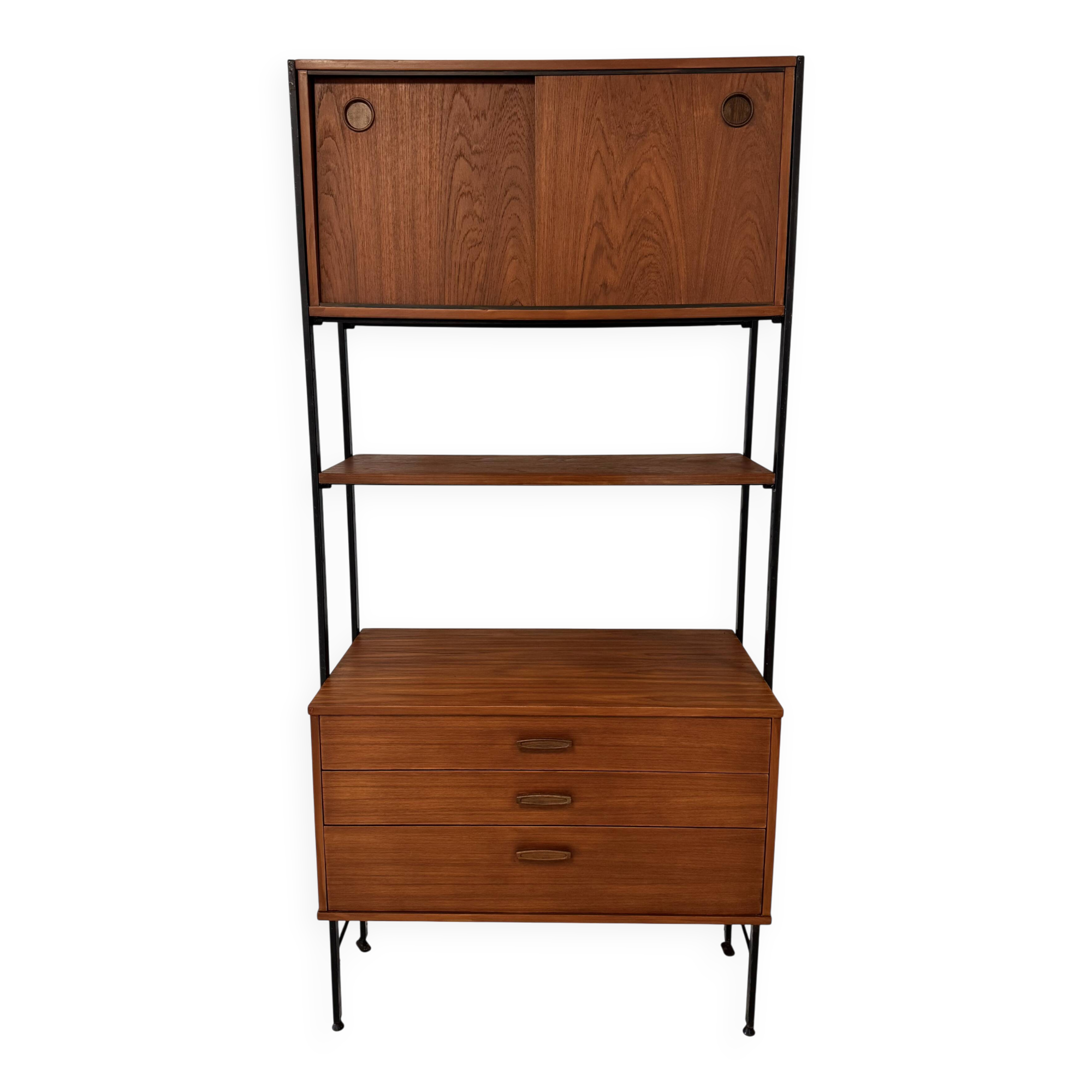 Bibliothèque, meuble de rangement par Avalon, années 1960