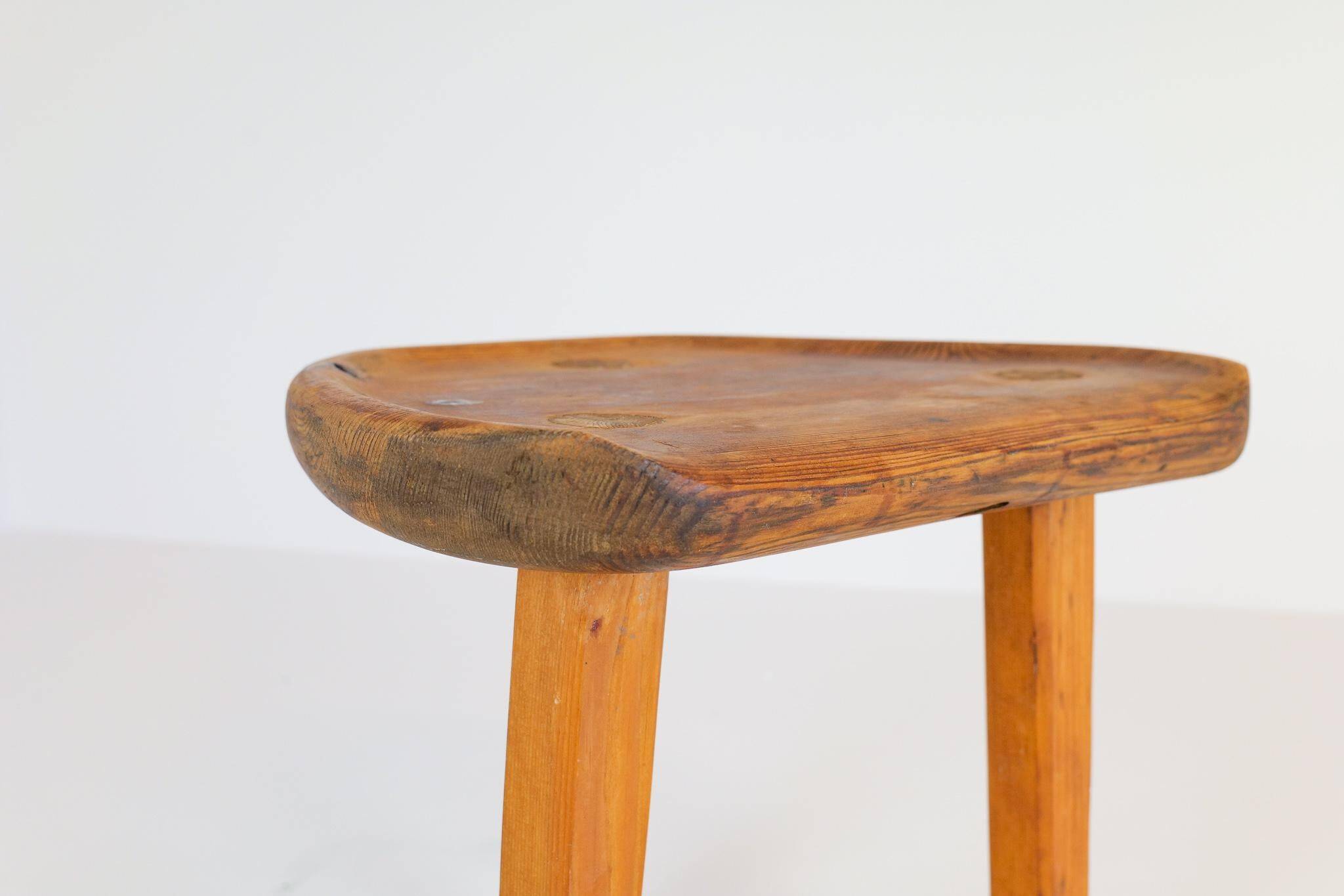 Swedish pine stool, 1960s