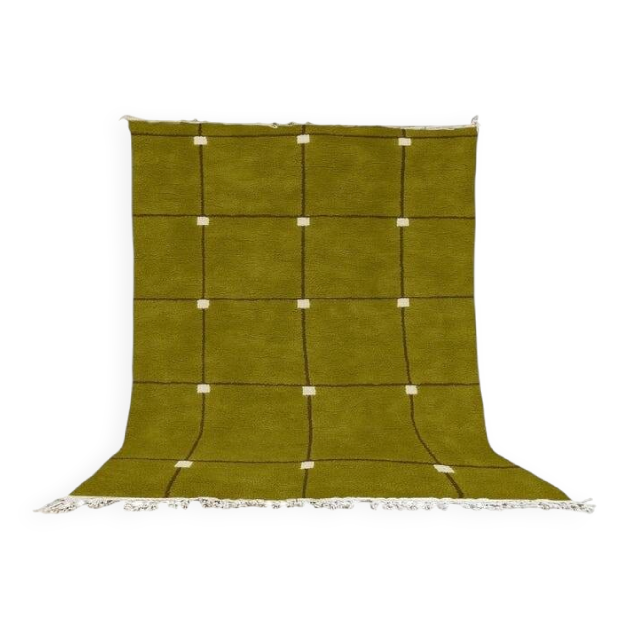 Handwoven natural wool rug, size 150/250 cm.