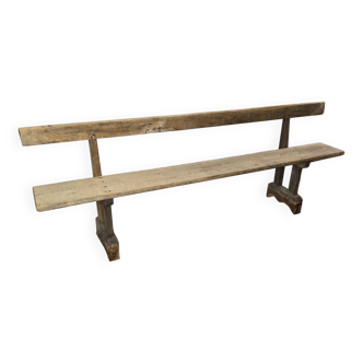 Farm bench with backrest