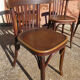 Set of 4 bistro chairs in curved wood Thonet