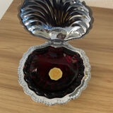 Old chrome shell butter dish