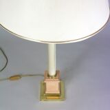 Lamp Tommaso Barbi Murano brass ceramic glass