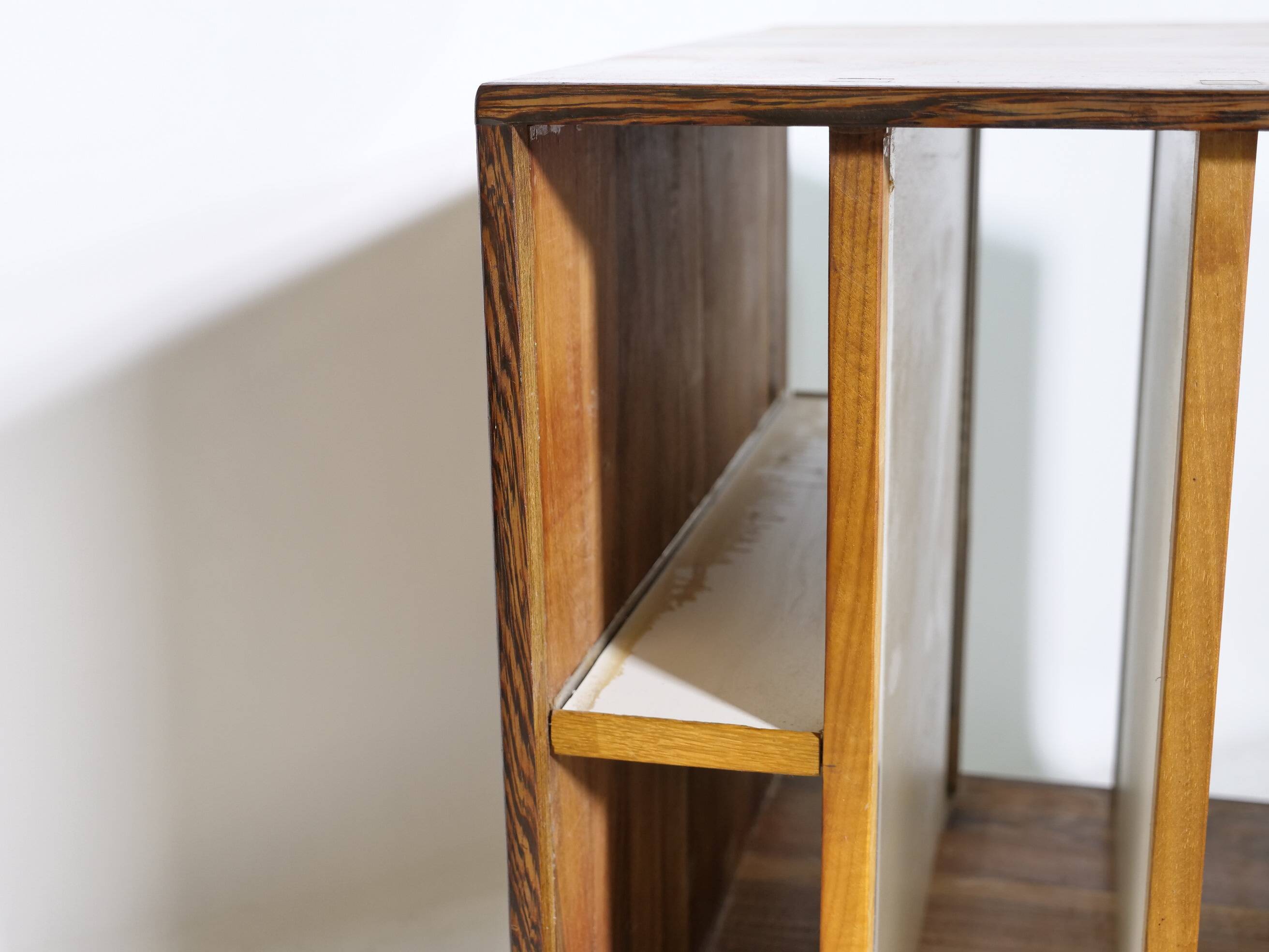 Mid-Century Solid Cherry Document LP Vinyl Cabinet, Unique Piece, 1960s