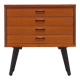Teak chest of drawers, Danish design, 1970s, production: Denmark