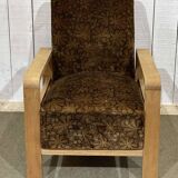 1930s Art Deco oak armchair