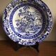 Old hollow dish, Terre de Fer earthenware dish (Creil and Montereau), Japanese pagoda model