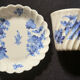 Blue floral cup and saucer by Haviland.