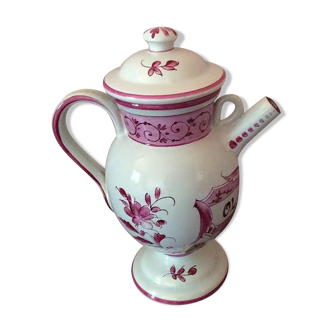 Pharmacy pot or chevrette in earthenware from Clamecy