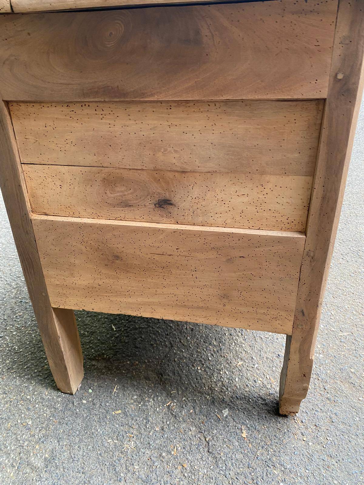 18th-century stripped chest in solid walnut