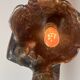 Bronze Art Nouveau lamp