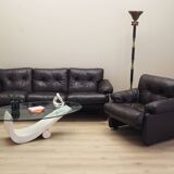 Leather living room set, Italian design, 1960s, manufacturer: B&B Italia