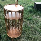 Rolling 50s rattan bar