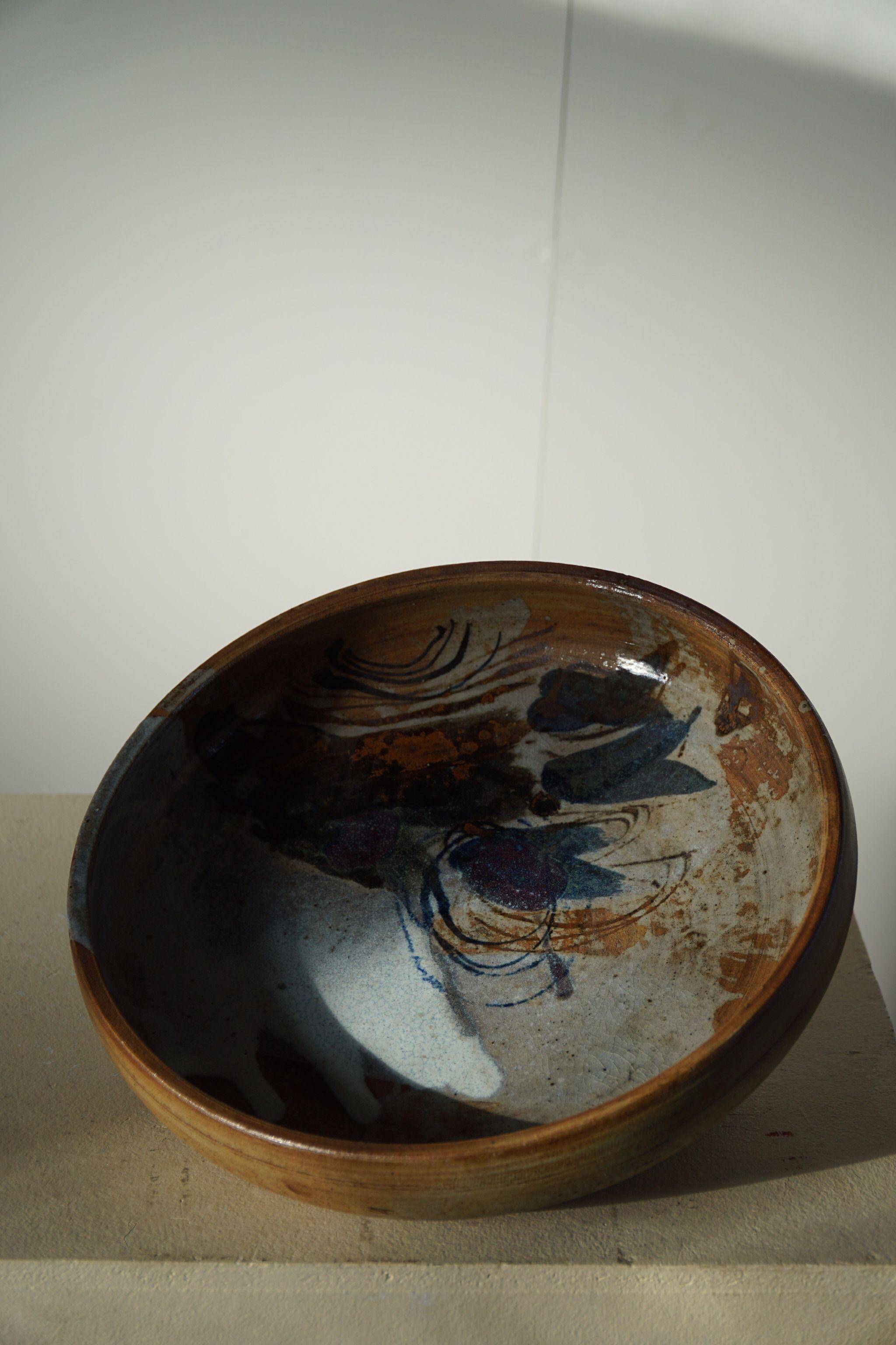 Large Mid-Century Ceramic Bowl by Conny Walther, 1970s