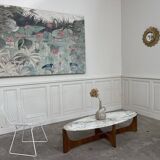 Hugues Poignant marble and rosewood coffee table