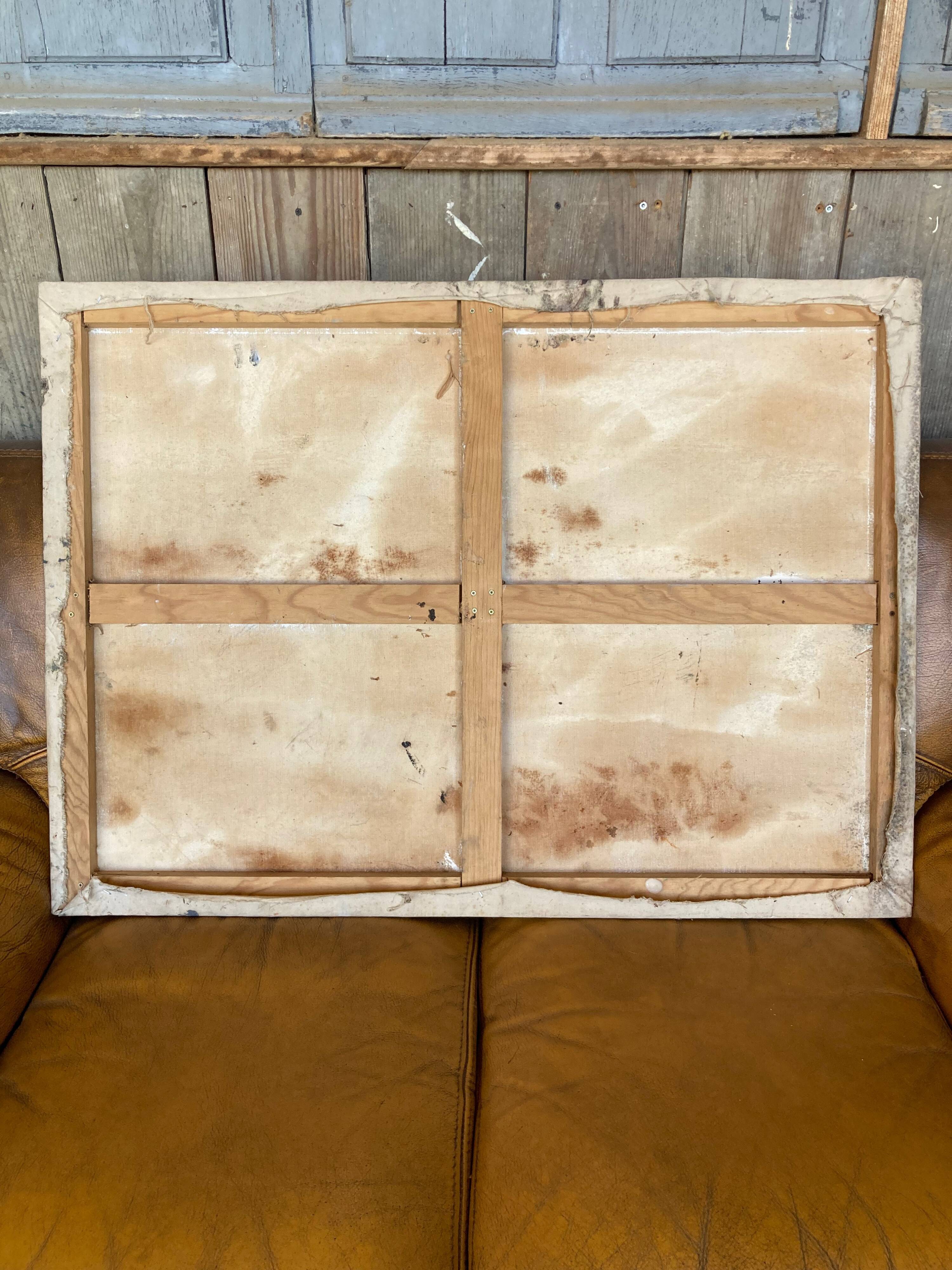 Huile abstraite sur toile de Paul Le Rabo