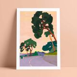 The heights of Nice - Art print (A3)