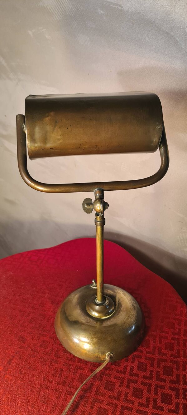 Lampe de bureau articulée en laiton, 1920