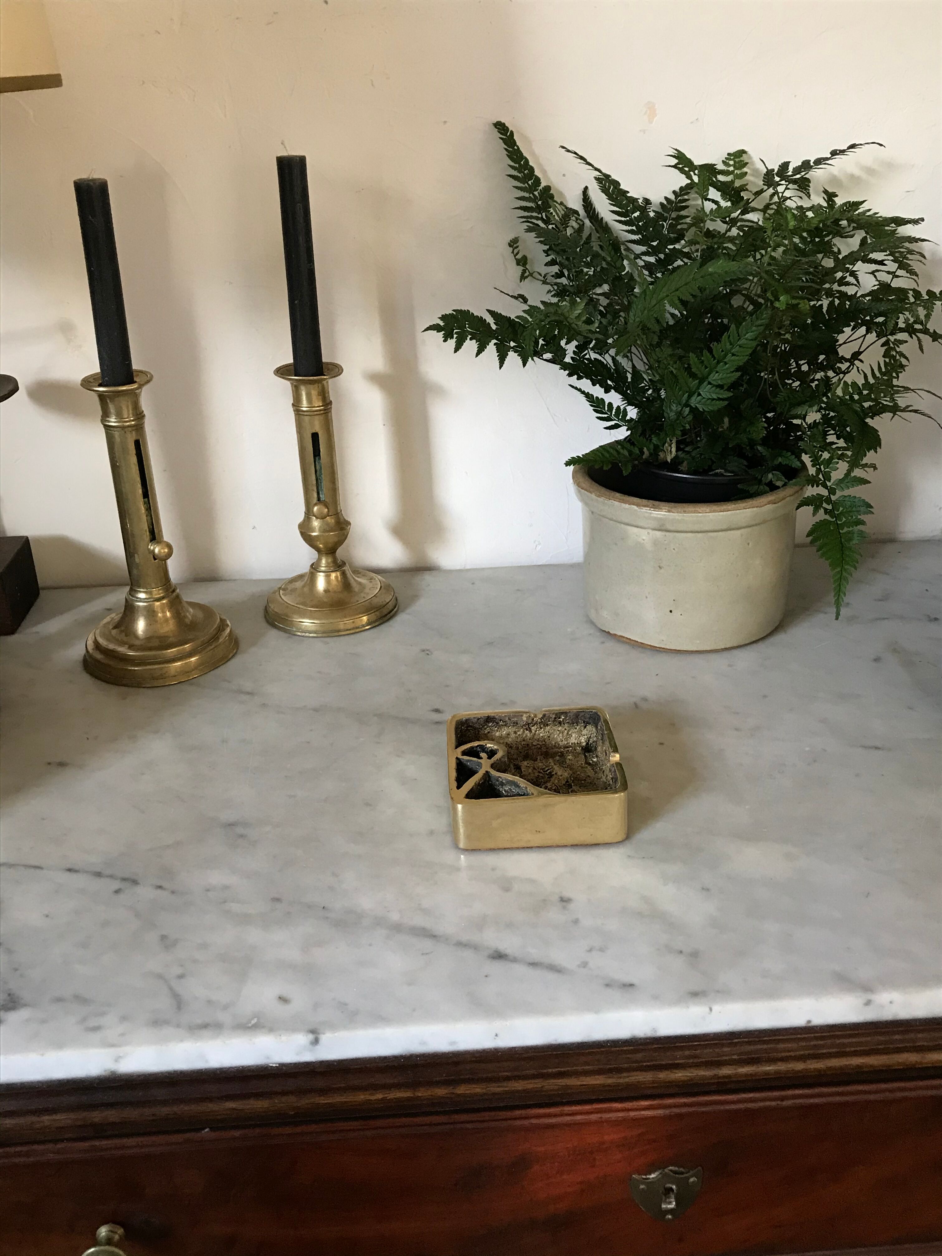 Solid brass ashtray