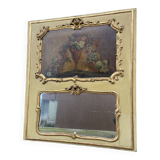 Trumeau & peinture début du XIXe en bois doré.