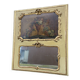 Trumeau & early 19th century painting in gilded wood.