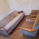 canapé daybed années 50 velour vert d'eau