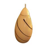 Corep pendant lamp, white opaline with spiral decoration - 70s