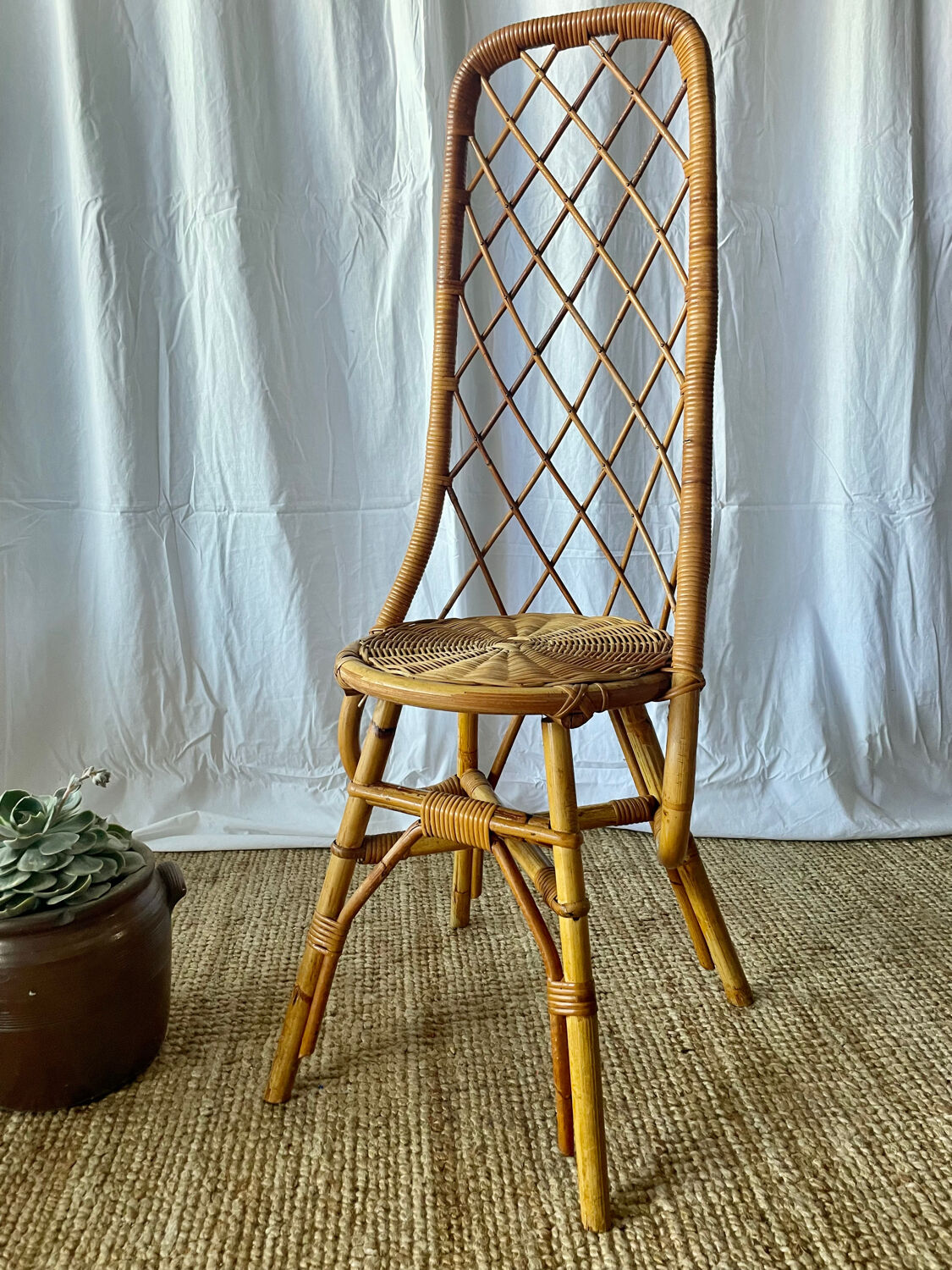 Vintage rattan chair 1960