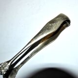 Vintage engraved silver metal lion claw sugar tongs