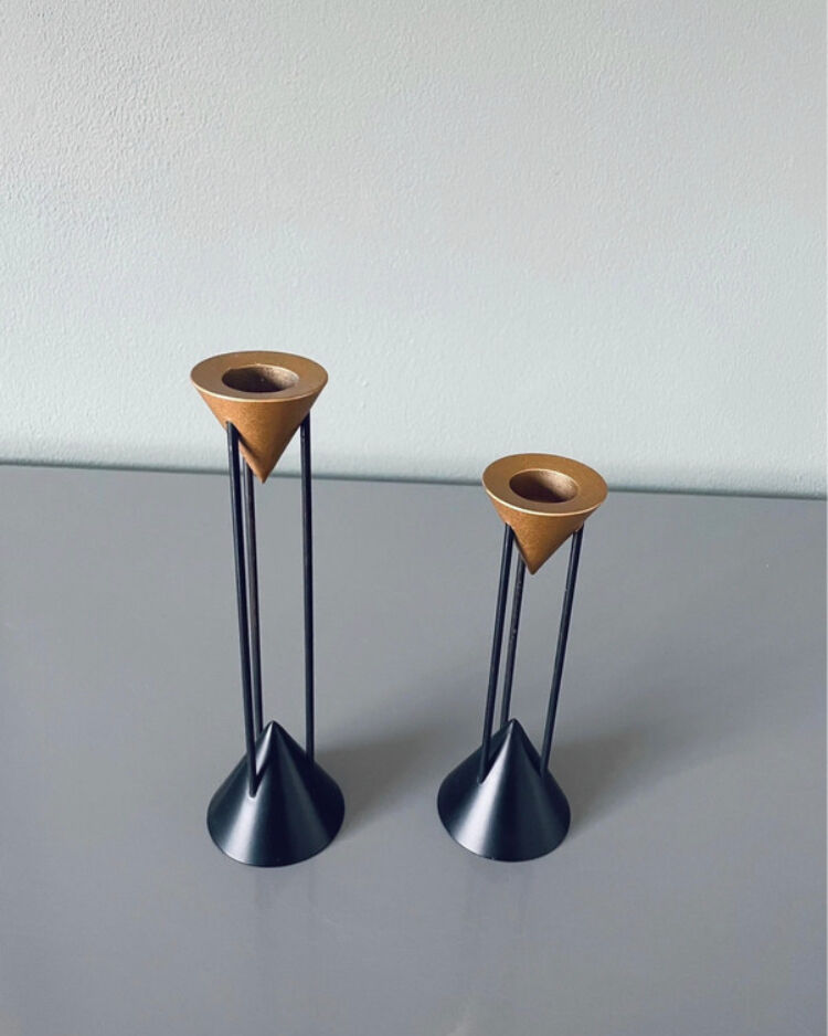 Postmodern candlesticks by Markus Borgens, 1980s, Set of 2
