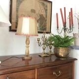Pied de lampe en onyx vintage