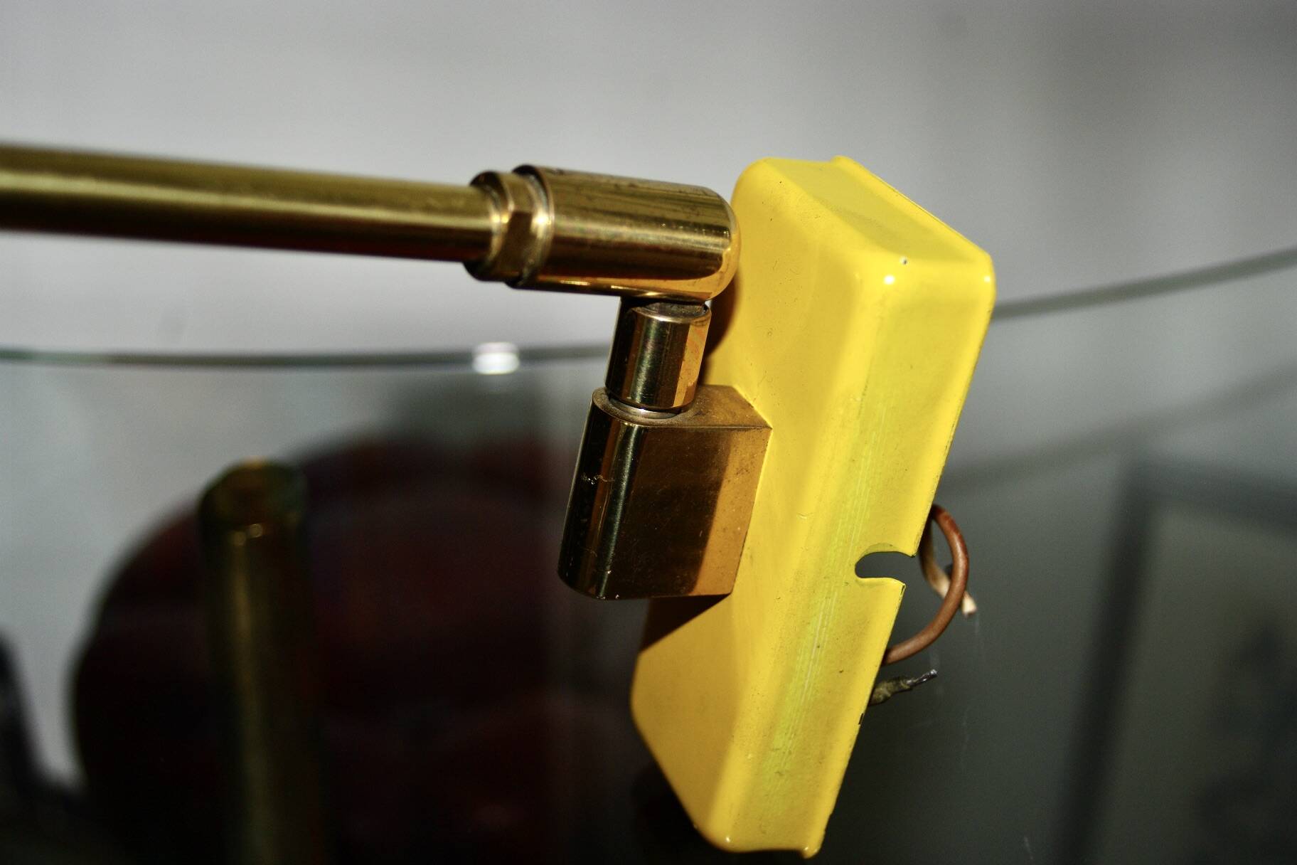 Vintage adjustable wall light in steel and brass germany 1960