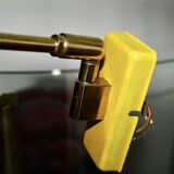 Vintage adjustable wall light in steel and brass germany 1960