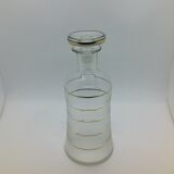 Glass and gold liqueur carafe