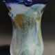 Vintage blown glass vase, Moorish art glassware, 20th century