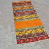 Handmade wool runner kilim rug
