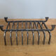 Large 19th century wrought iron log rack