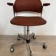 Fully Restored Burgundy Office Chrom Chair by Kovona, Czechoslovakia 1970’s