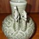 Double-headed vase reproduction in celadon ceramic, Song Dynasty, Guimet Museum.