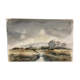 Watercolor winter landscape