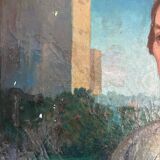 Portrait de femme signé