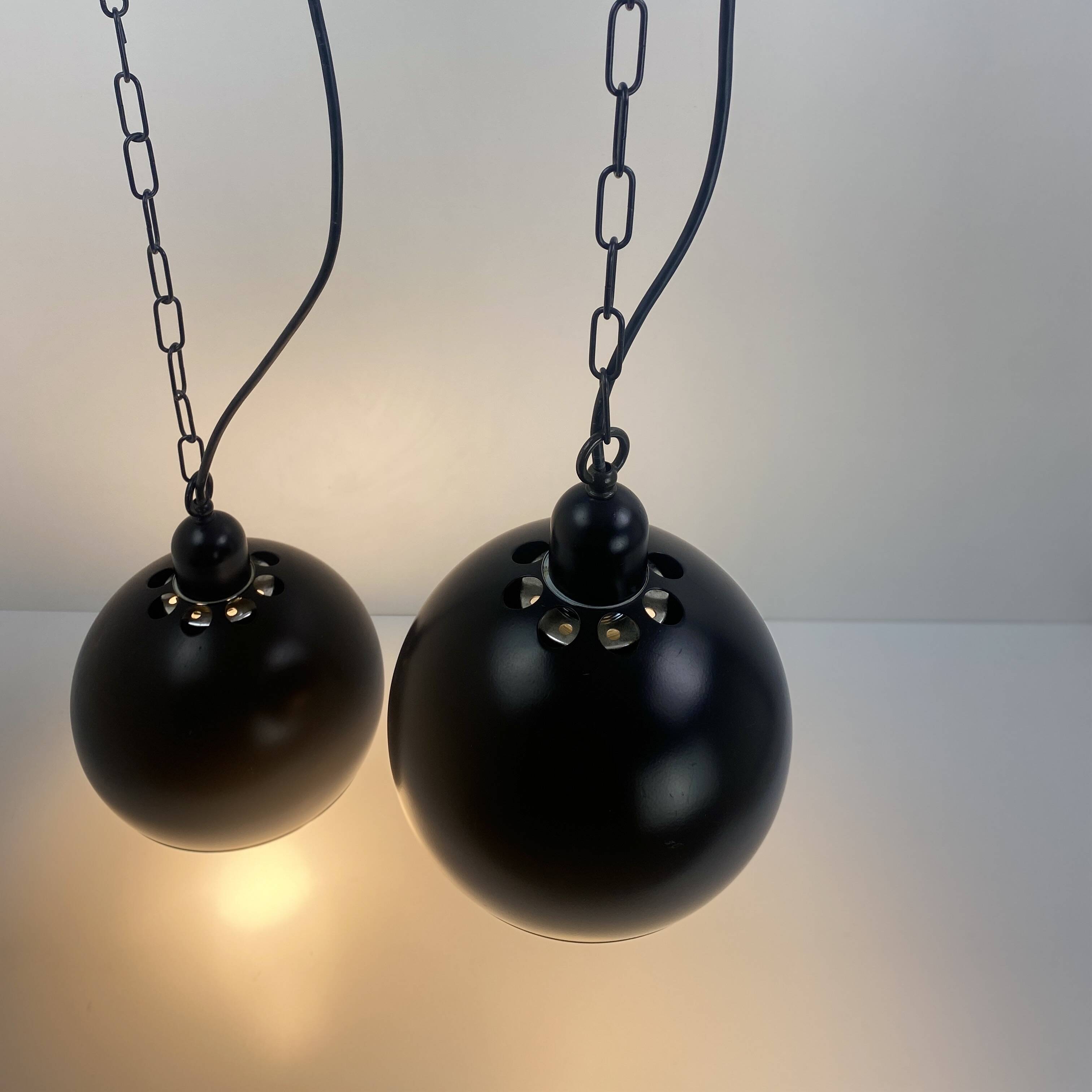 Vintage Space Age Pendant Light – Brown and Chrome, 1970s