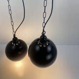 Vintage Space Age Pendant Light – Brown and Chrome, 1970s