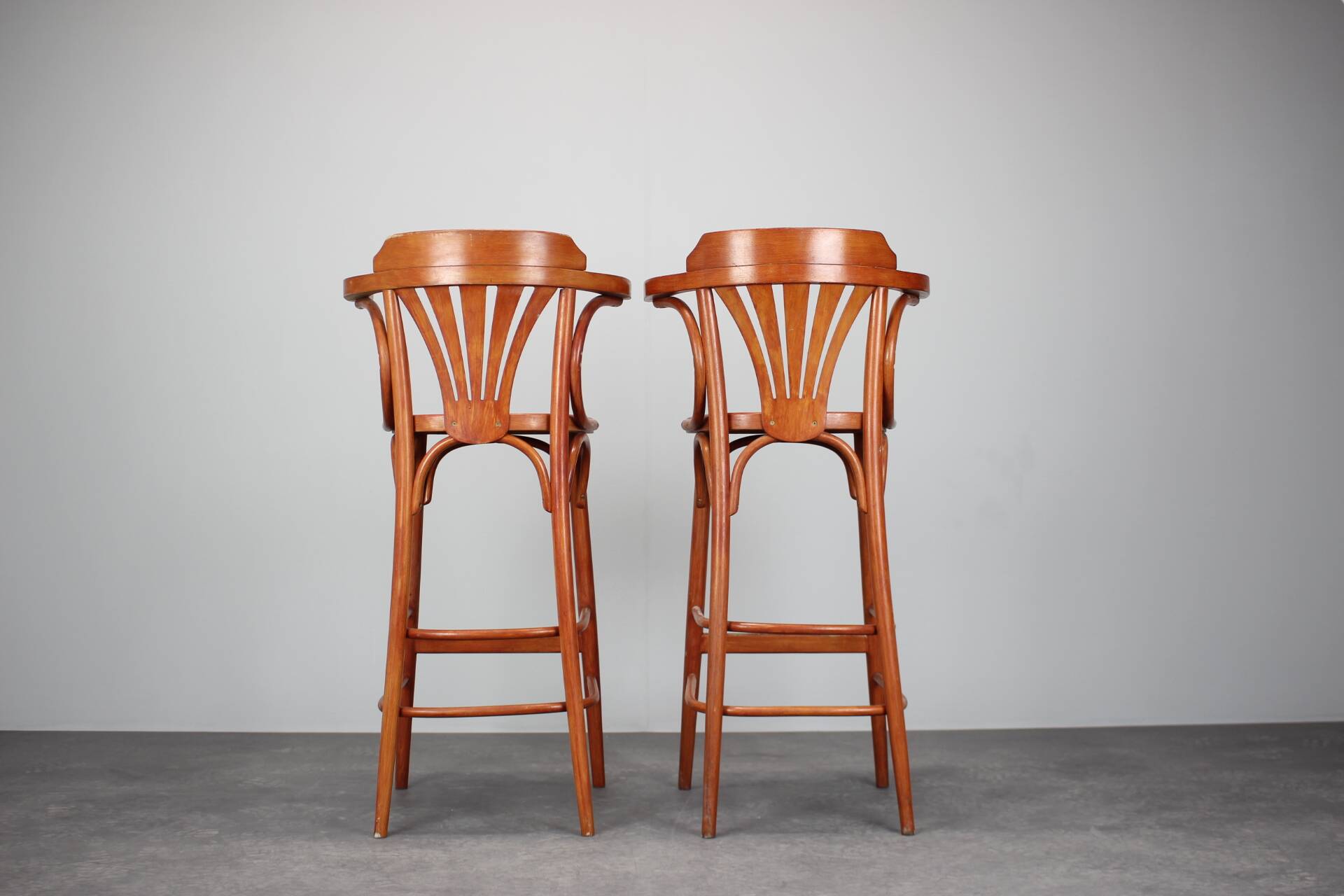 Set of 2 Vintage Bar Stools by TON, 1980