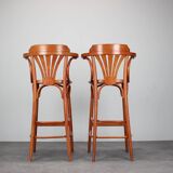 Set of 2 Vintage Bar Stools by TON, 1980
