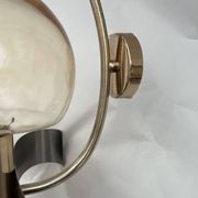 Pair of mid-century modern italian glass and metal wall lights