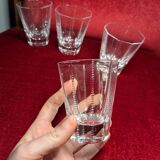 4 verres en cristal