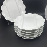Compartmentalized plates in white Limoges porcelain